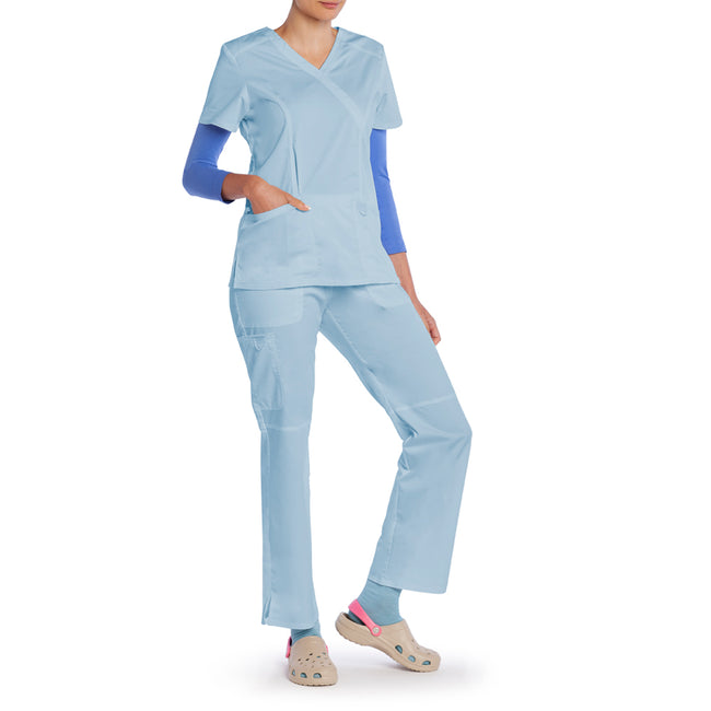 TOPS ESSENTIAL UNIFORM - V NECK - LONG SLEEVE