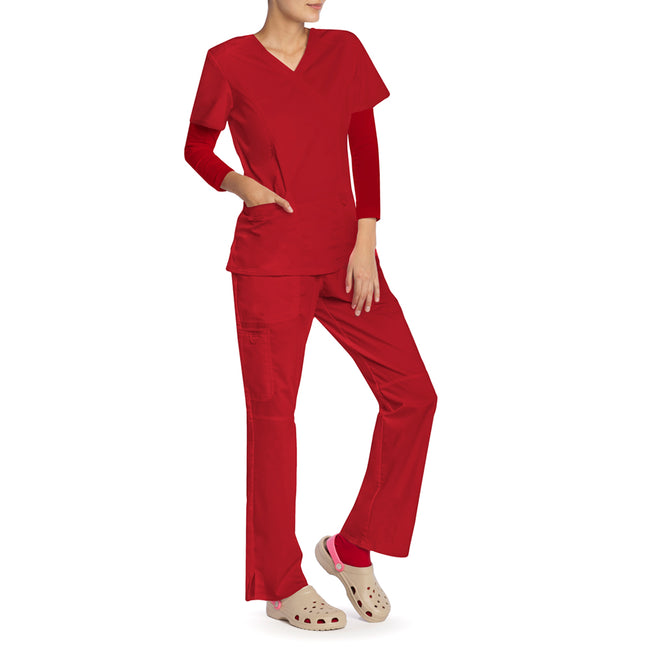 TOPS ESSENTIAL UNIFORM - V NECK - LONG SLEEVE