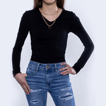 TOP ESSENTIAL - V NECK - LONG SLEEVE
