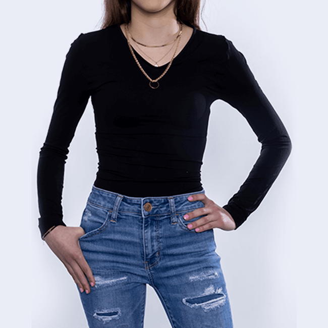 TOP ESSENTIAL - V NECK - LONG SLEEVE