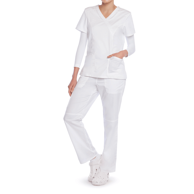 TOPS ESSENTIAL UNIFORM - V NECK - LONG SLEEVE